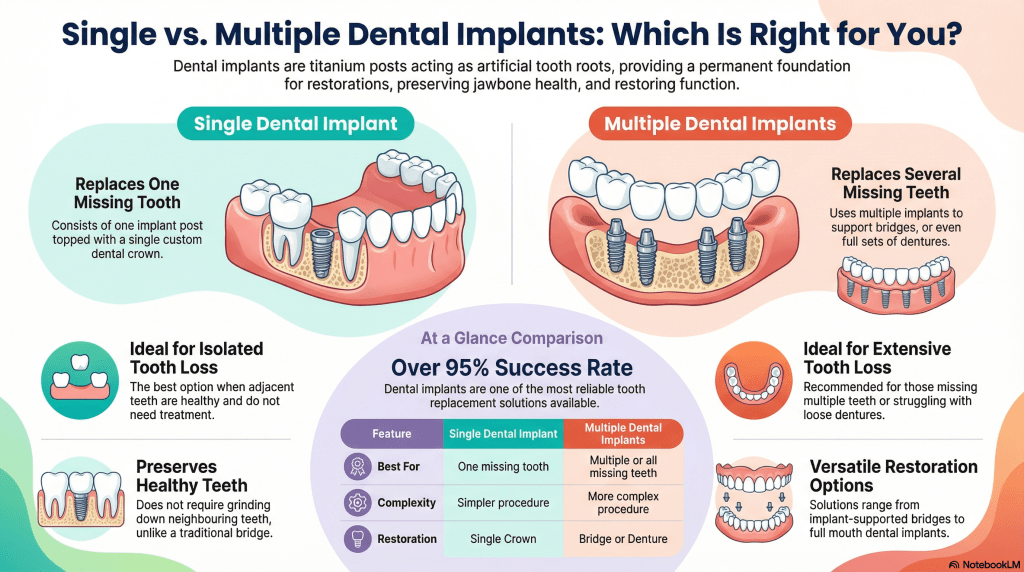 Single vs. Multiple Dental Implants: Key Differences